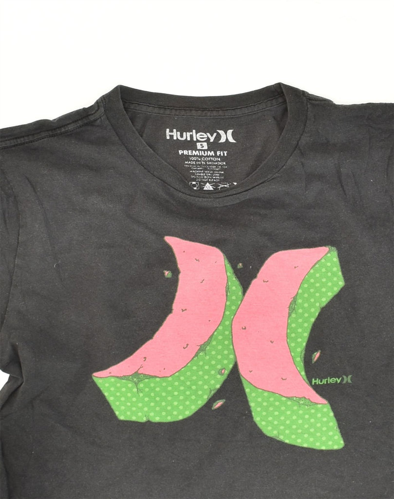 HURLEY Mens Premium Fit Graphic T-Shirt Top Small Black Cotton | Vintage Hurley | Thrift | Second-Hand Hurley | Used Clothing | Messina Hembry 