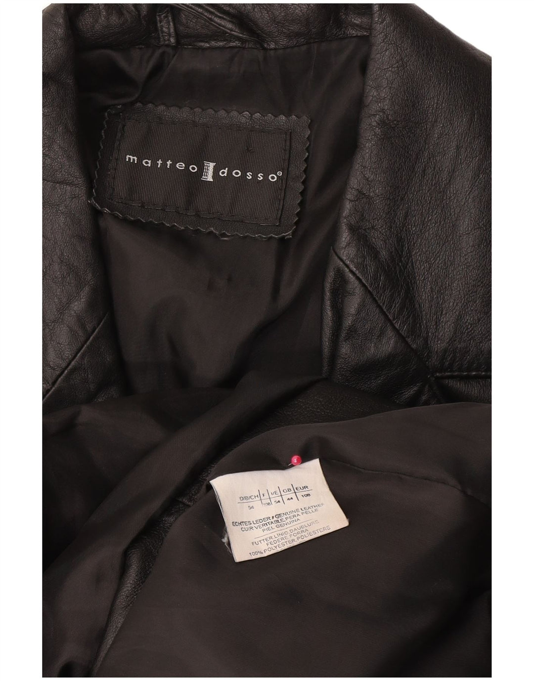 Vintage Mens Leather Jacket UK 44 2XL Black Leather