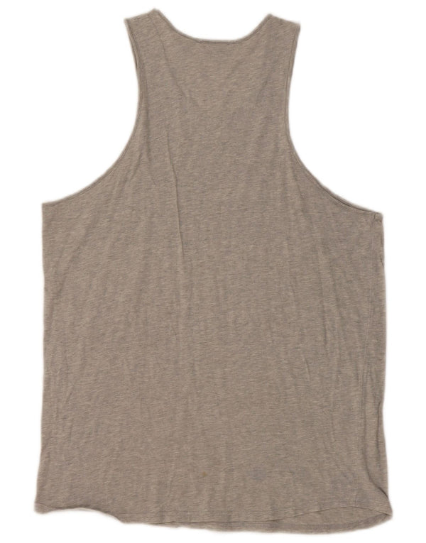 Fila Womens Vest Top UK 14 Medium Grey Cotton