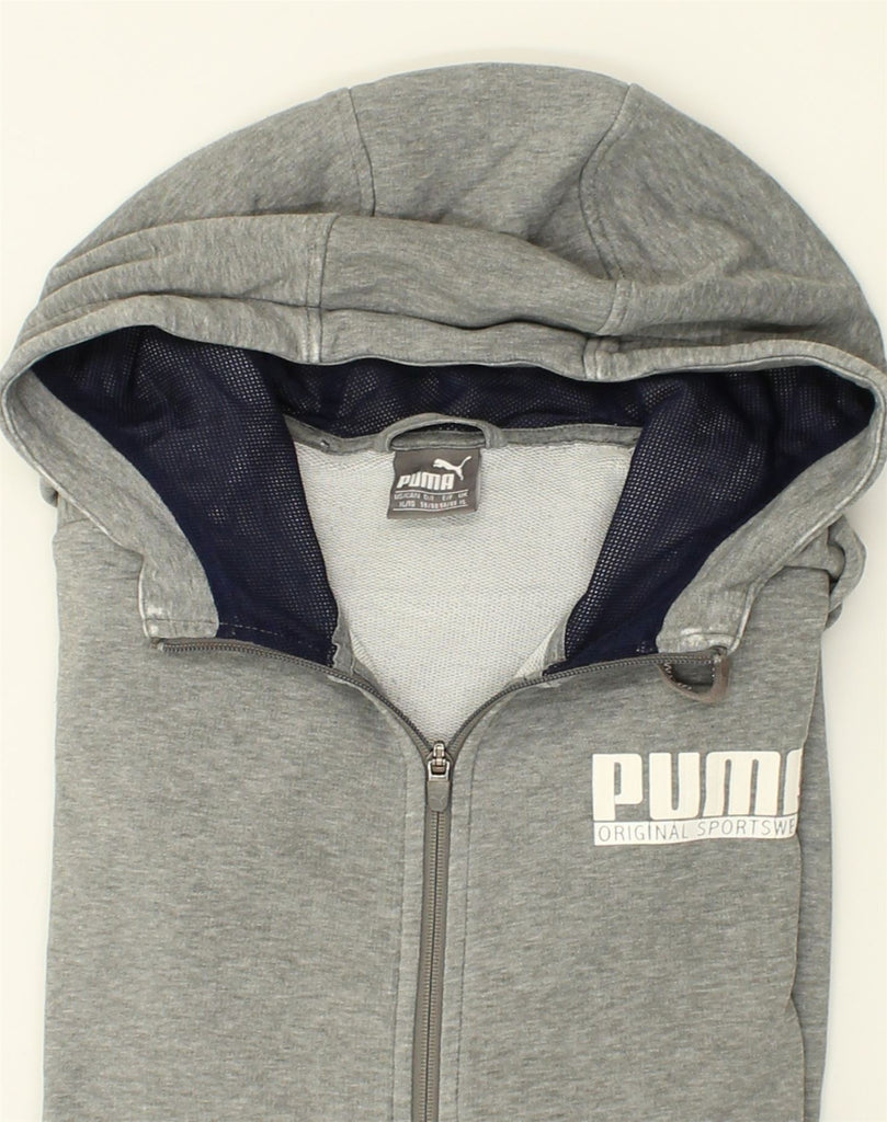 PUMA Mens Zip Hoodie Sweater XL Grey Cotton | Vintage Puma | Thrift | Second-Hand Puma | Used Clothing | Messina Hembry 