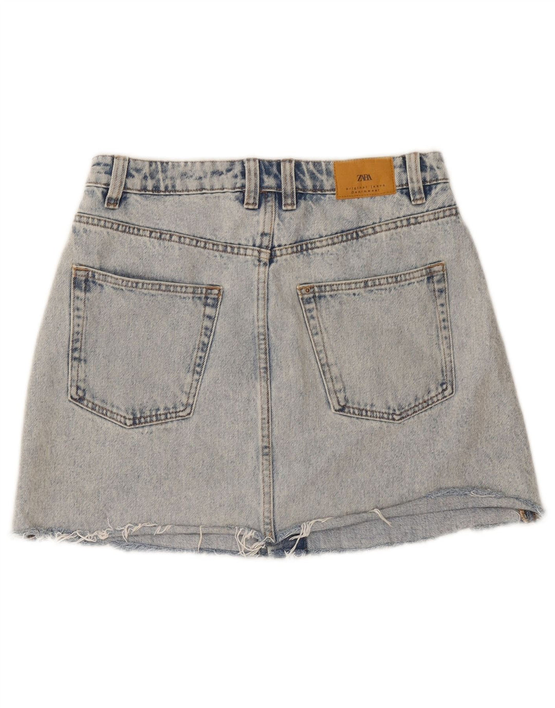 Zara Womens Denim Skirt Small W26 Blue Cotton