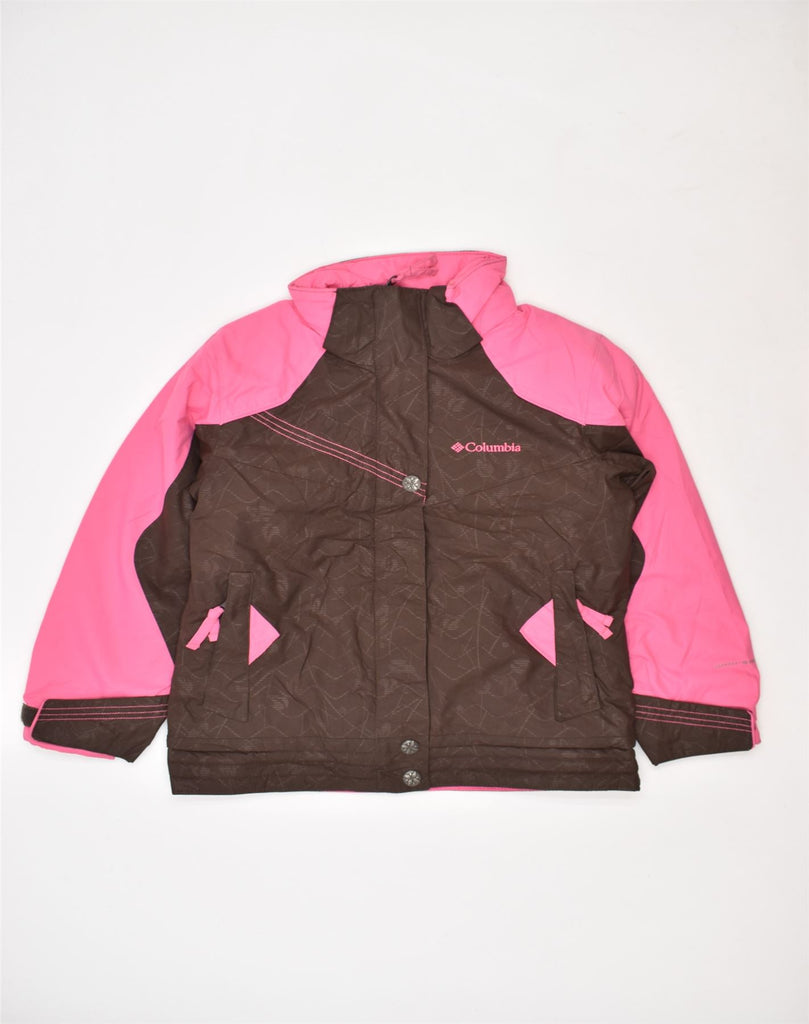 COLUMBIA Girls Windbreaker Jacket 7-8 Years Pink Colourblock Nylon | Vintage | Thrift | Second-Hand | Used Clothing | Messina Hembry 