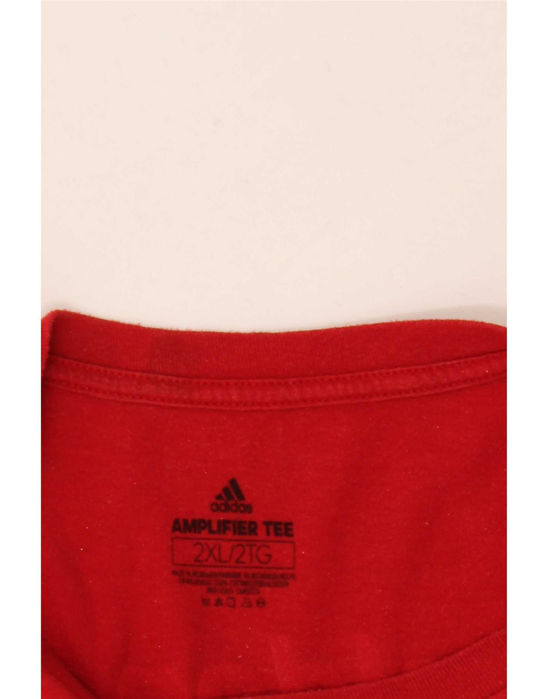 Adidas Mens Graphic T-Shirt Top 2XL Red Cotton