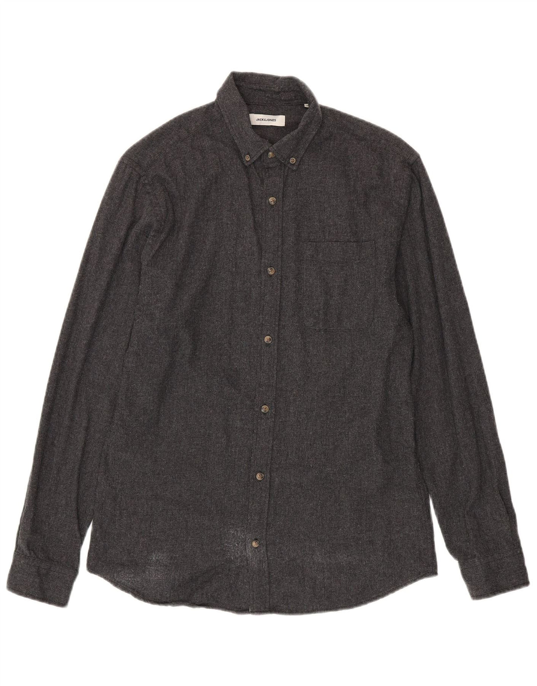 Jack & Jones Mens Shirt Medium Grey Cotton
