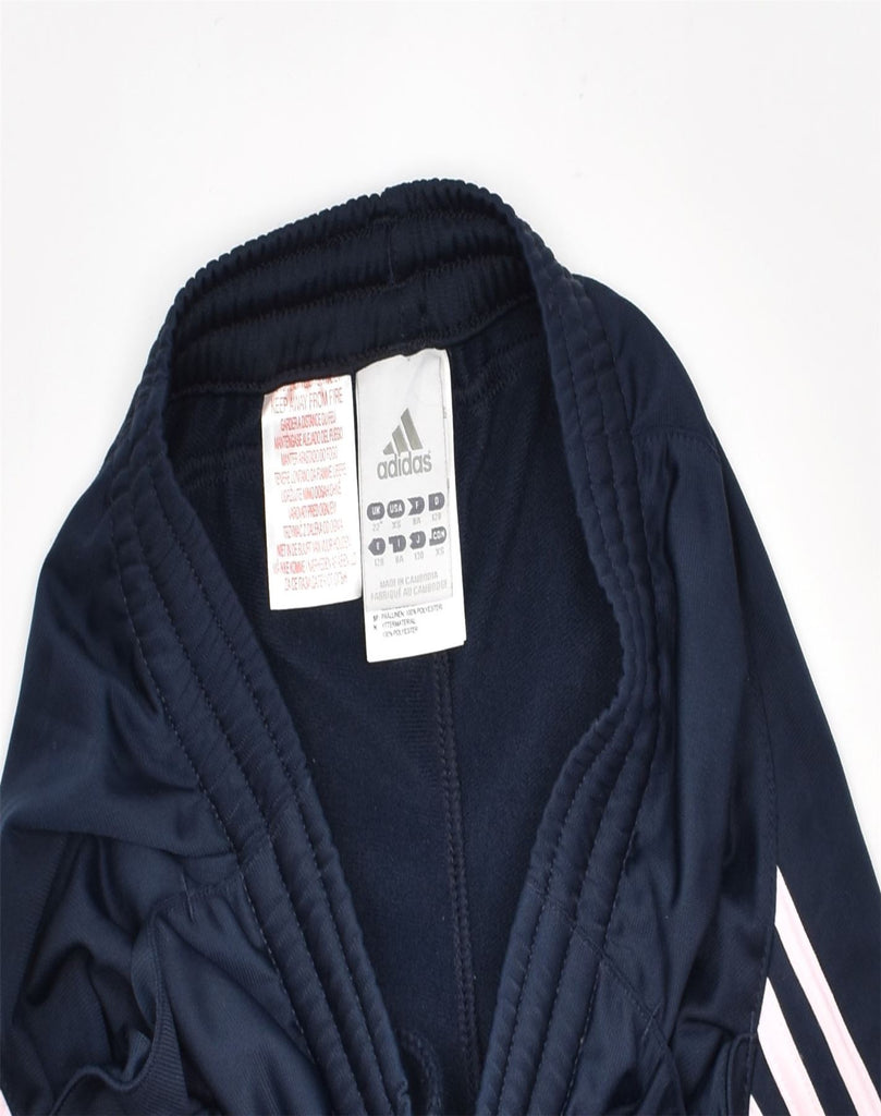 ADIDAS Boys Tracksuit Trousers 7-8 Years Navy Blue Polyester | Vintage | Thrift | Second-Hand | Used Clothing | Messina Hembry 