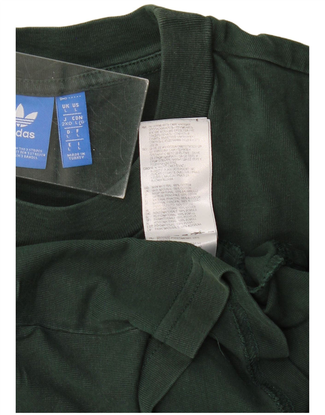 ADIDAS Mens Graphic T-Shirt Top Large Green Cotton