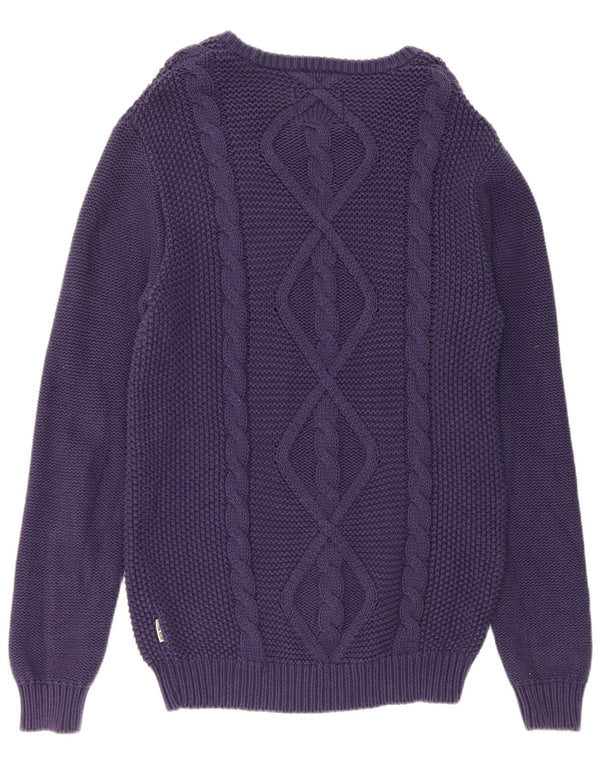 Jack Wills Mens Boat Neck Jumper Sweater Medium Navy Blue Cotton