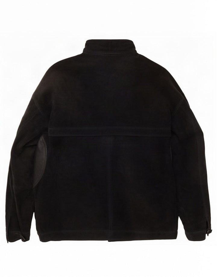 Vintage Mens Suede Jacket UK 42 XL Black