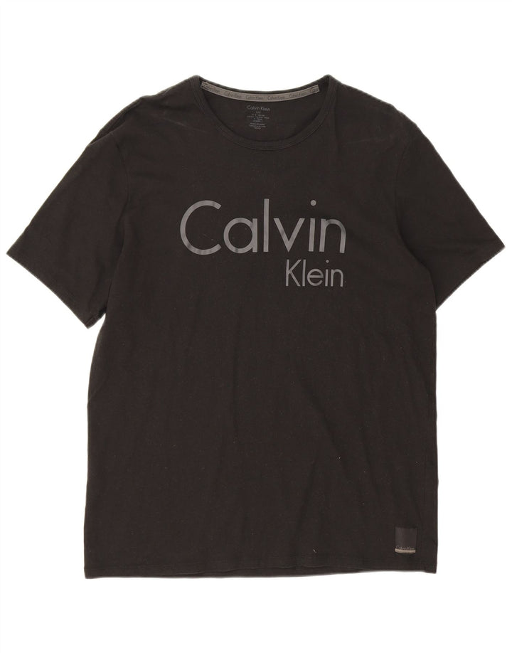 Calvin Klein Mens Graphic T-Shirt Top Large Black