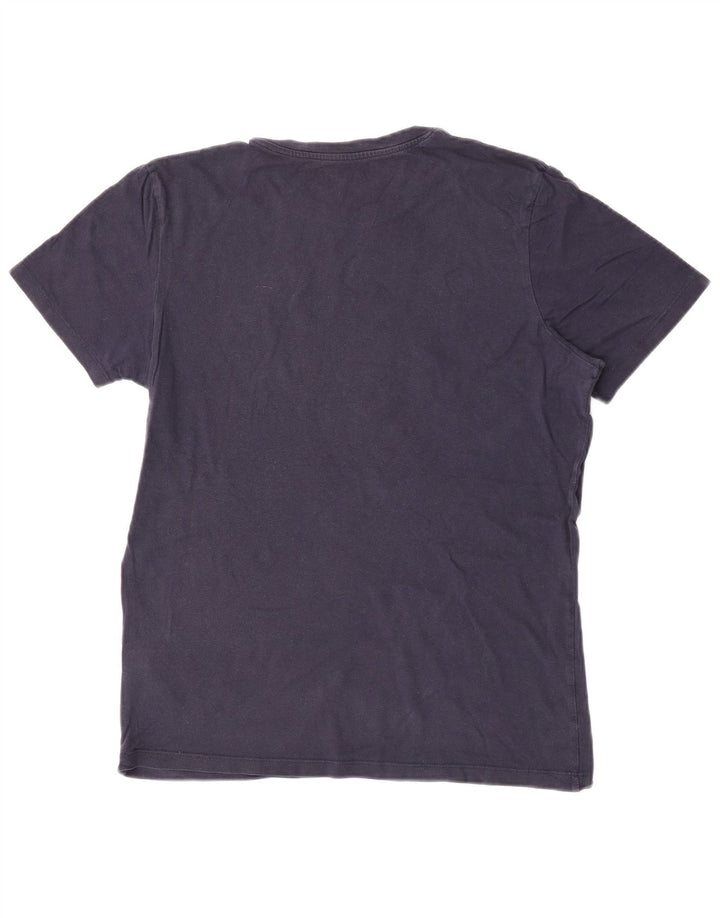 Jack & Jones Mens T-Shirt Top Medium Navy Blue Cotton