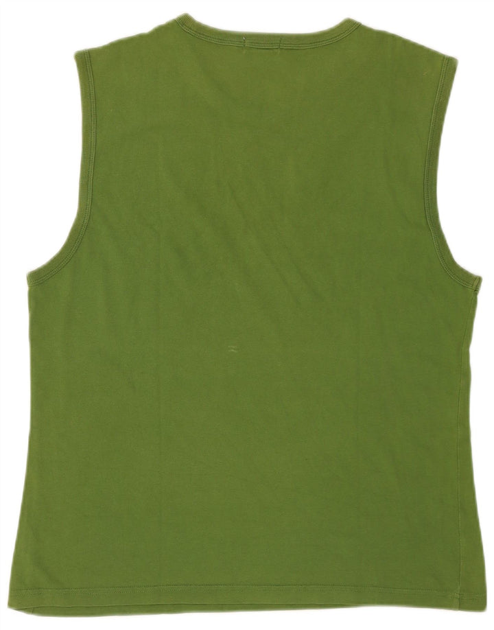 Gas Mens Graphic Vest Top XL Green Cotton