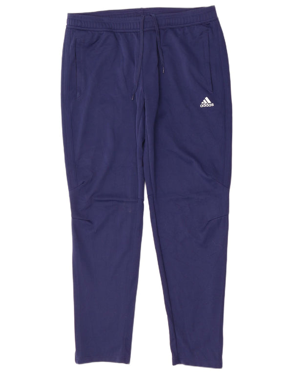 Adidas Womens Climacool Tracksuit Trousers UK 20/22 XL Navy Blue Polyester