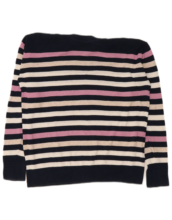 Marks & Spencer Womens Boat Neck Jumper Sweater UK 10 Small Navy Blue