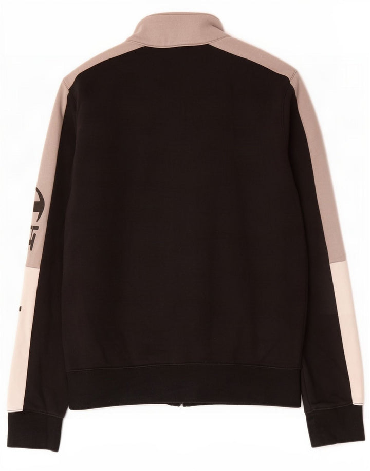 Champion Mens Graphic Tracksuit Top Jacket Medium Black Colourblock Cotton