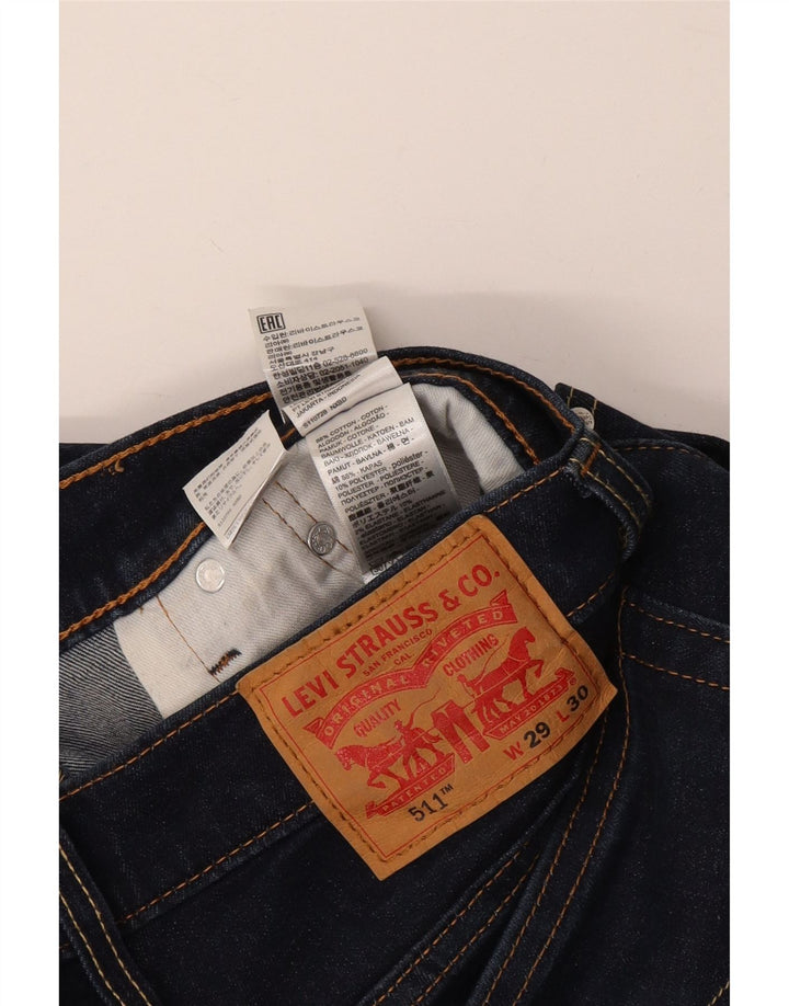 LEVI'S Womens 511 Slim Jeans  W29 L30 Navy Blue Cotton
