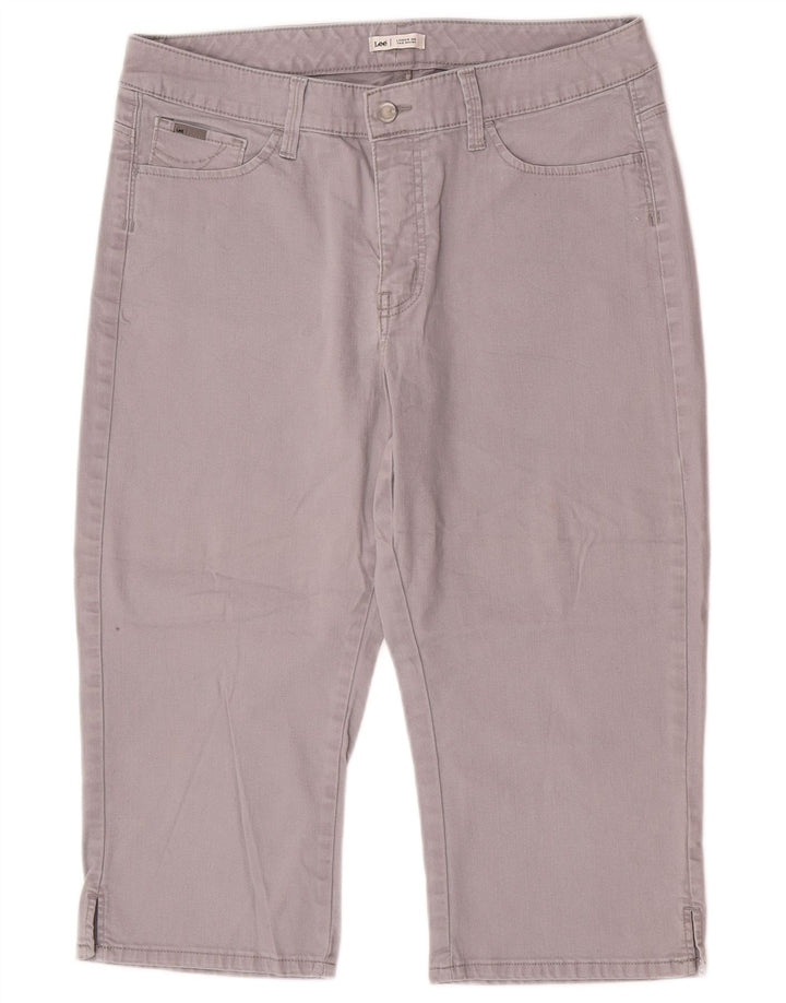 LEE Womens Capri Jeans US 14 XL W34 L19 Grey Cotton
