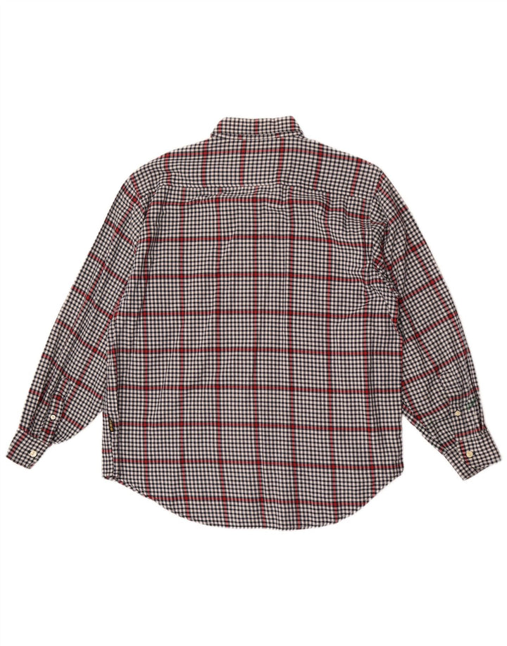 Lee Mens Shirt Large Grey Gingham Cotton