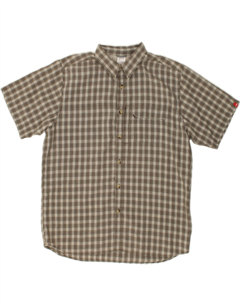 THE NORTH FACE Mens Short Sleeve Shirt Large Brown Check Modal | Vintage The North Face | Thrift | Second-Hand The North Face | Used Clothing | Messina Hembry 