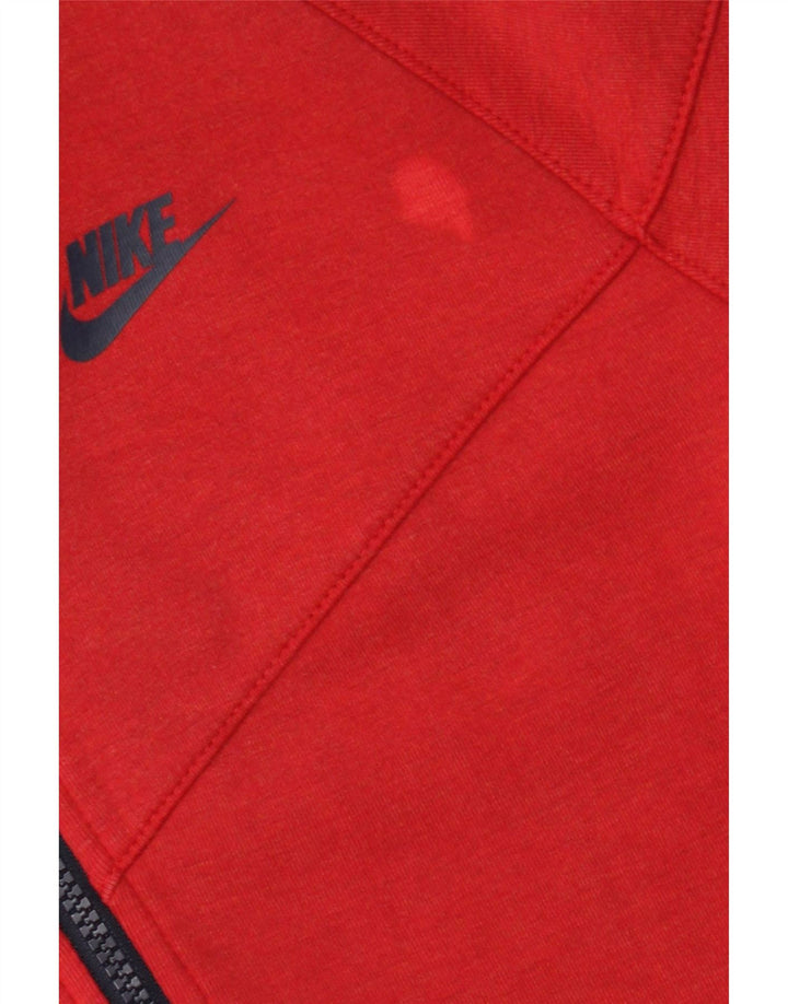 Nike Mens Zip Hoodie Sweater Small Red Cotton