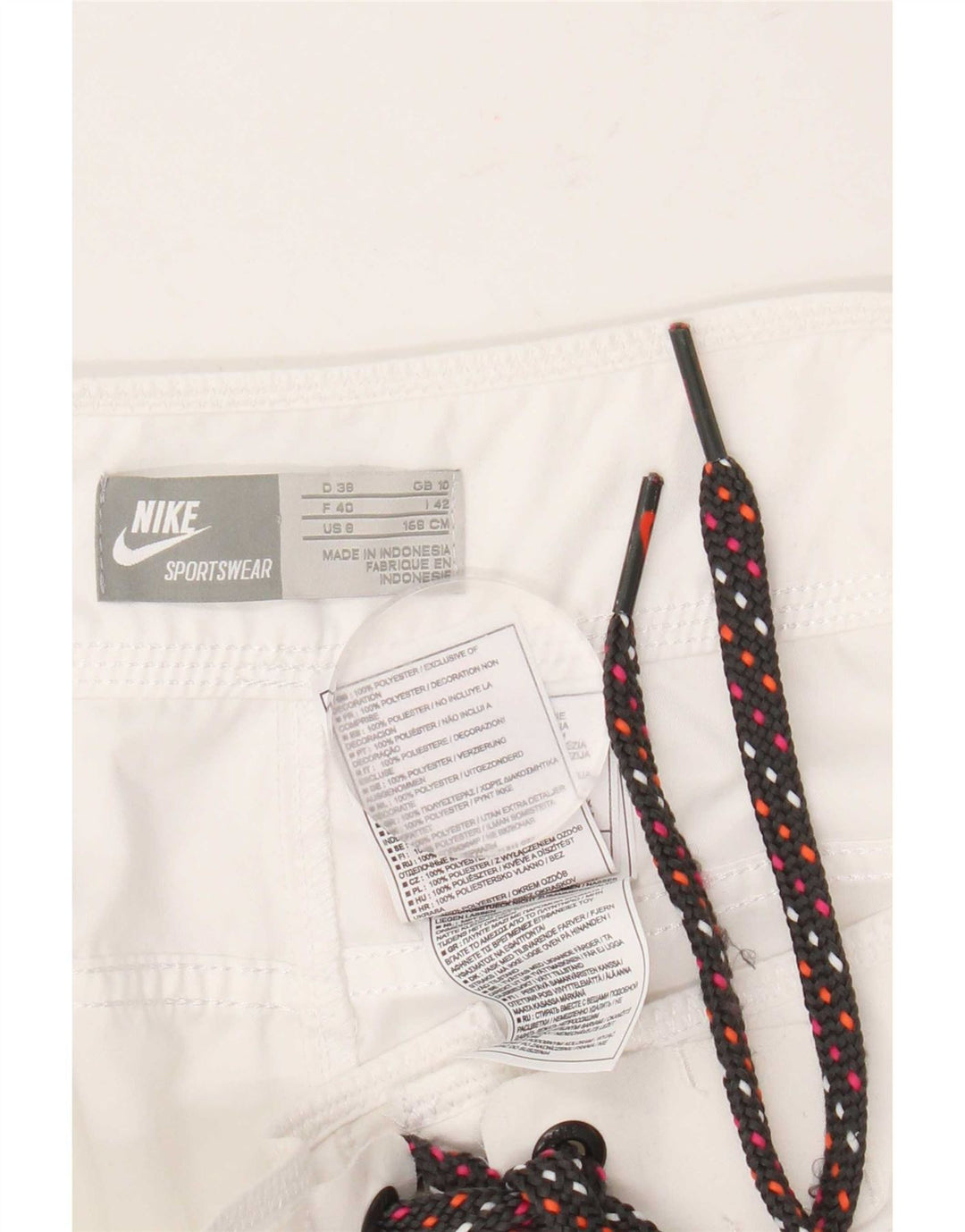 Nike Womens Sport Shorts UK 10 Small White Polyester
