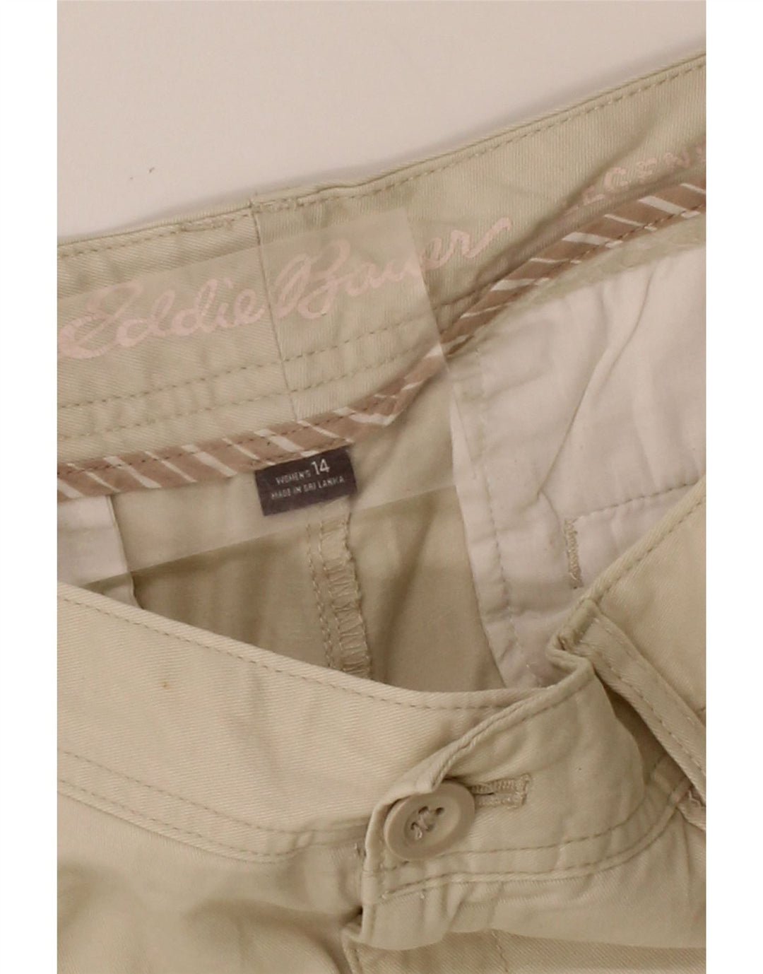 EDDIE BAUER Mens Chino Shorts US 14 XL W38  Beige Cotton Vintage Eddie Bauer and Second-Hand Eddie Bauer from Messina Hembry 
