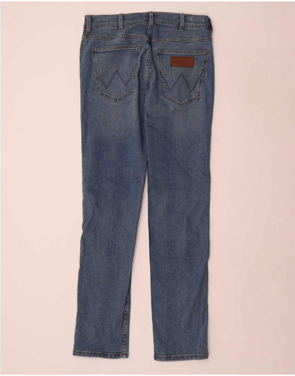 Wrangler Mens Greensboro Straight Jeans W31 L32 Blue Cotton