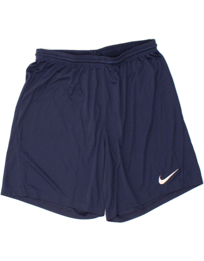 NIKE Mens Dri Fit Sport Shorts 2XL  Navy Blue Polyester Vintage Nike and Second-Hand Nike from Messina Hembry 