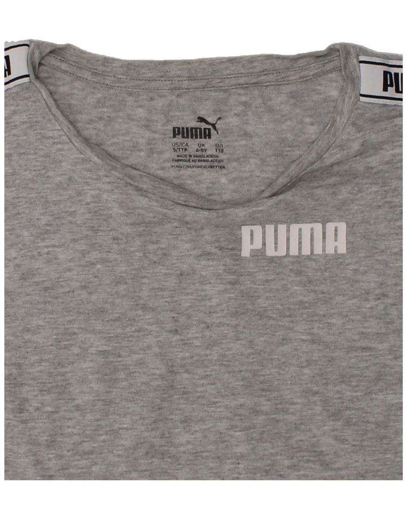 PUMA Girls Vest Top 4-5 Years Grey Cotton | Vintage Puma | Thrift | Second-Hand Puma | Used Clothing | Messina Hembry 