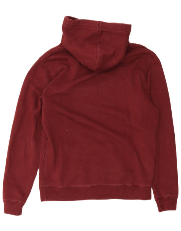 Jack Wills Mens Graphic Hoodie Jumper Large Burgundy Cotton