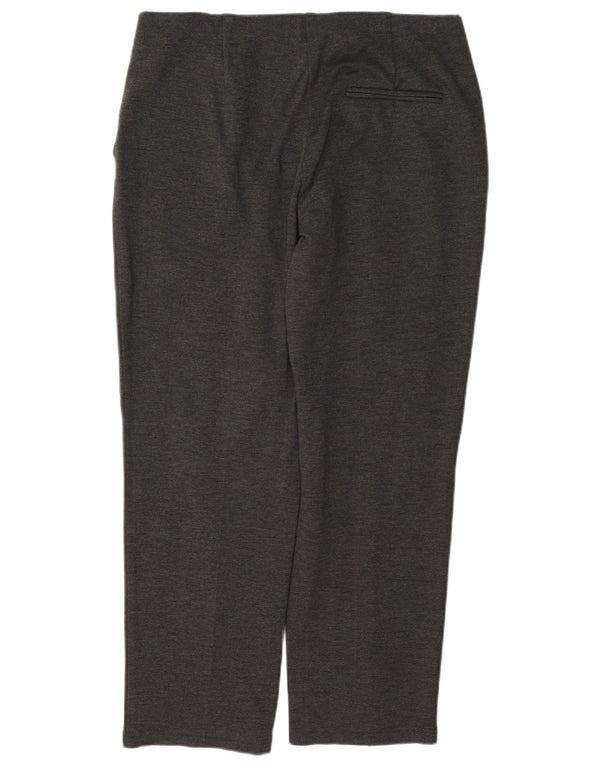 Marks & Spencer Womens Straight Casual Trousers UK 14 Large W34 L27 Grey