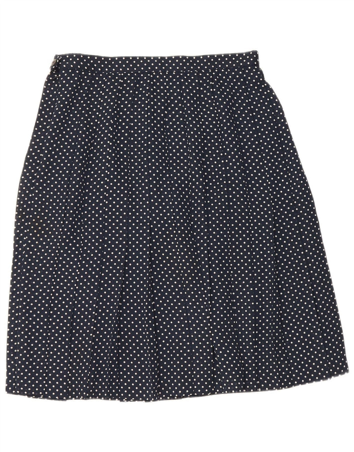 Vintage Womens 2 Piece Skirt Set IT 44 Medium W28 Navy Blue Spotted