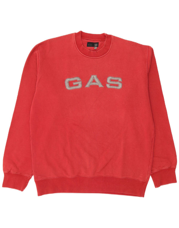Gas Mens Graphic Sweatshirt Jumper 2XL Red Cotton