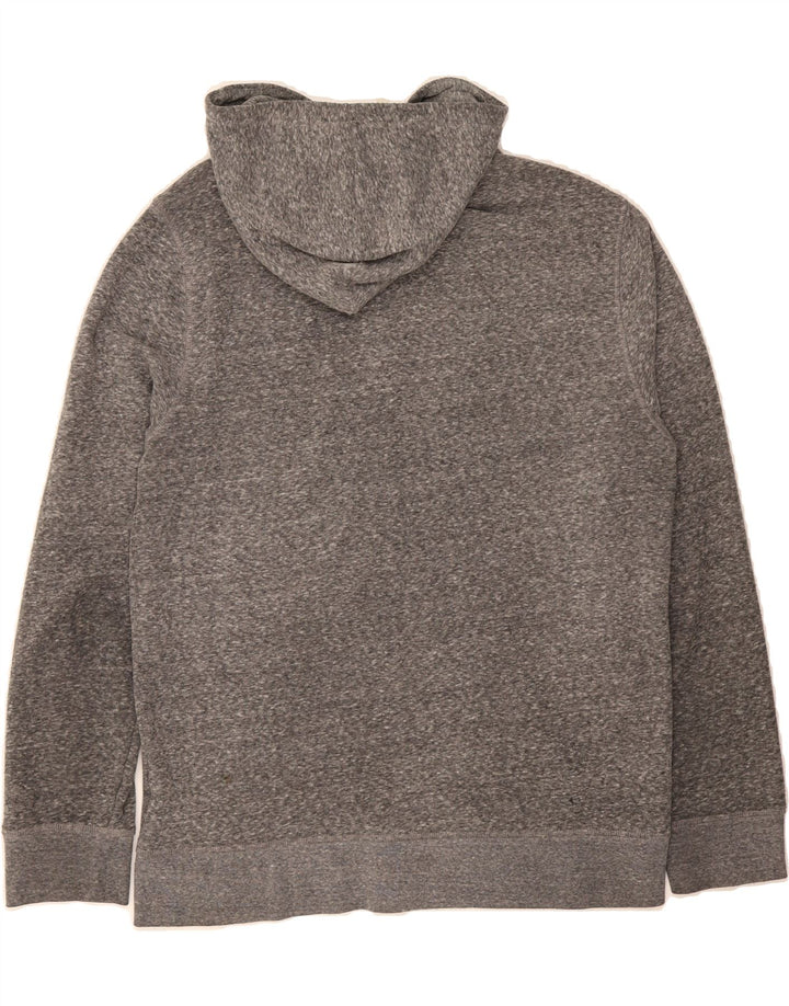 REEBOK Mens Graphic Zip Hoodie Sweater Medium Grey Flecked Polyester Vintage Reebok and Second-Hand Reebok from Messina Hembry 