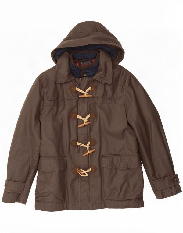 Gutteridge Mens Hooded Duffle Coat IT 48 Medium Brown