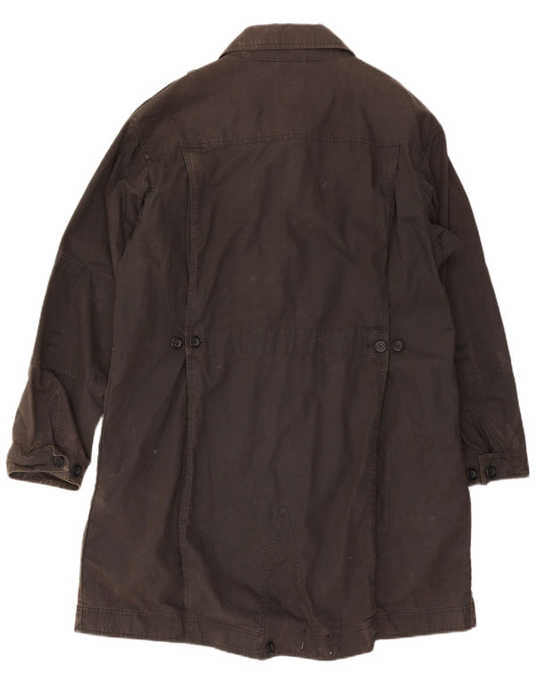 Diesel Mens Military Overcoat UK 40 Large Grey Cotton