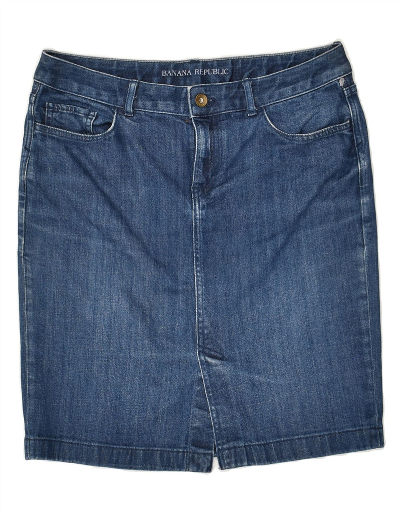 BANANA REPUBLIC Womens Denim Skirt W28 Medium Blue Cotton | Vintage Banana Republic | Thrift | Second-Hand Banana Republic | Used Clothing | Messina Hembry 