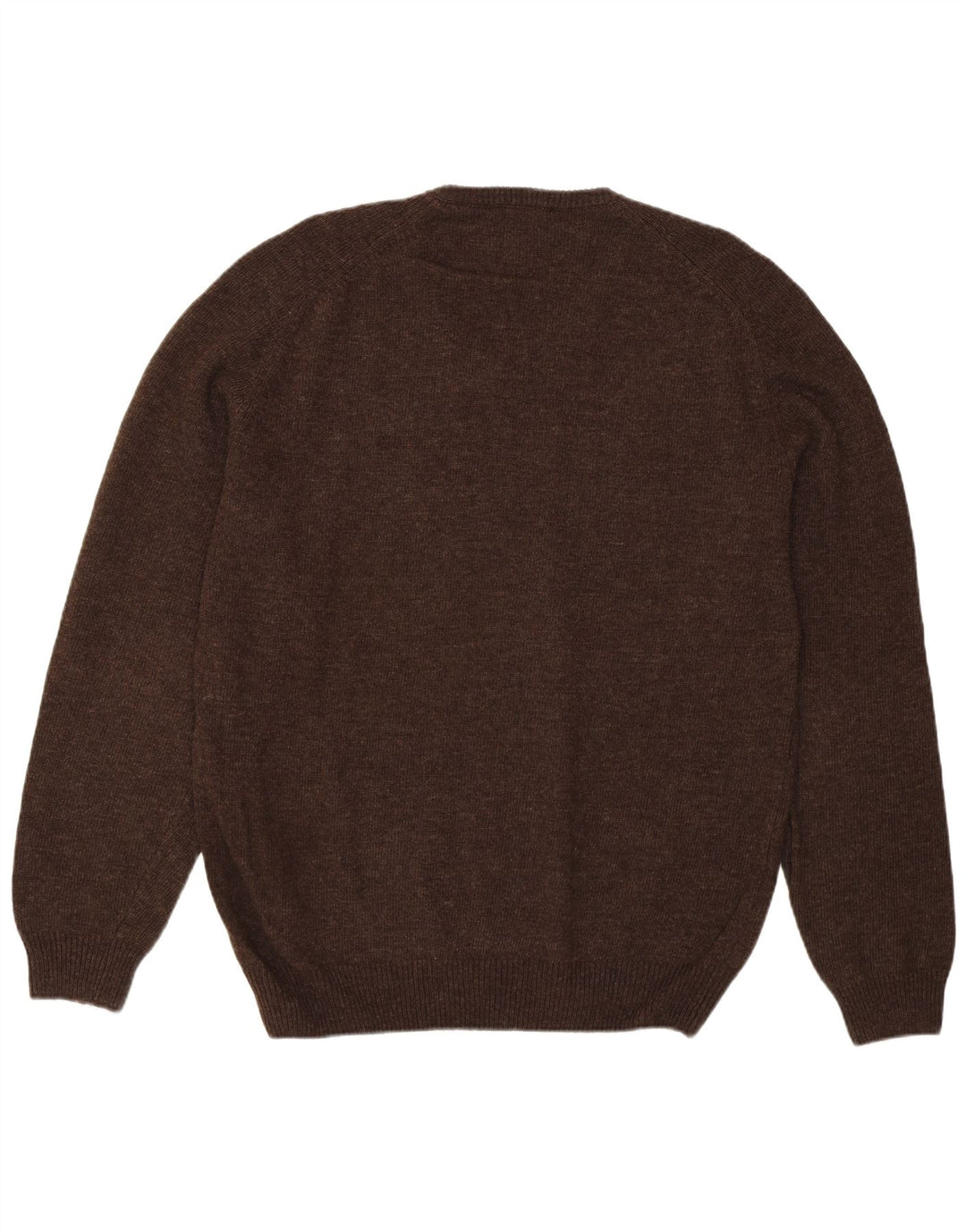 Vintage Mens V-Neck Jumper Sweater XL Brown Argyle/Diamond Wool