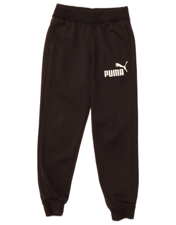 Puma Boys Tracksuit Trousers Joggers 9-10 Years  Black Polyester