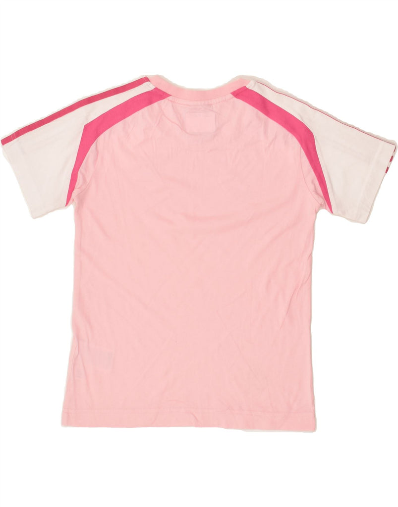 ADIDAS Girls T-Shirt Top 11-12 Years Large Pink Colourblock Cotton | Vintage Adidas | Thrift | Second-Hand Adidas | Used Clothing | Messina Hembry 