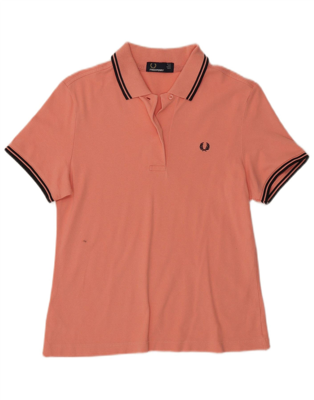 Fred Perry Womens Polo Shirt UK 12 Medium Pink Cotton