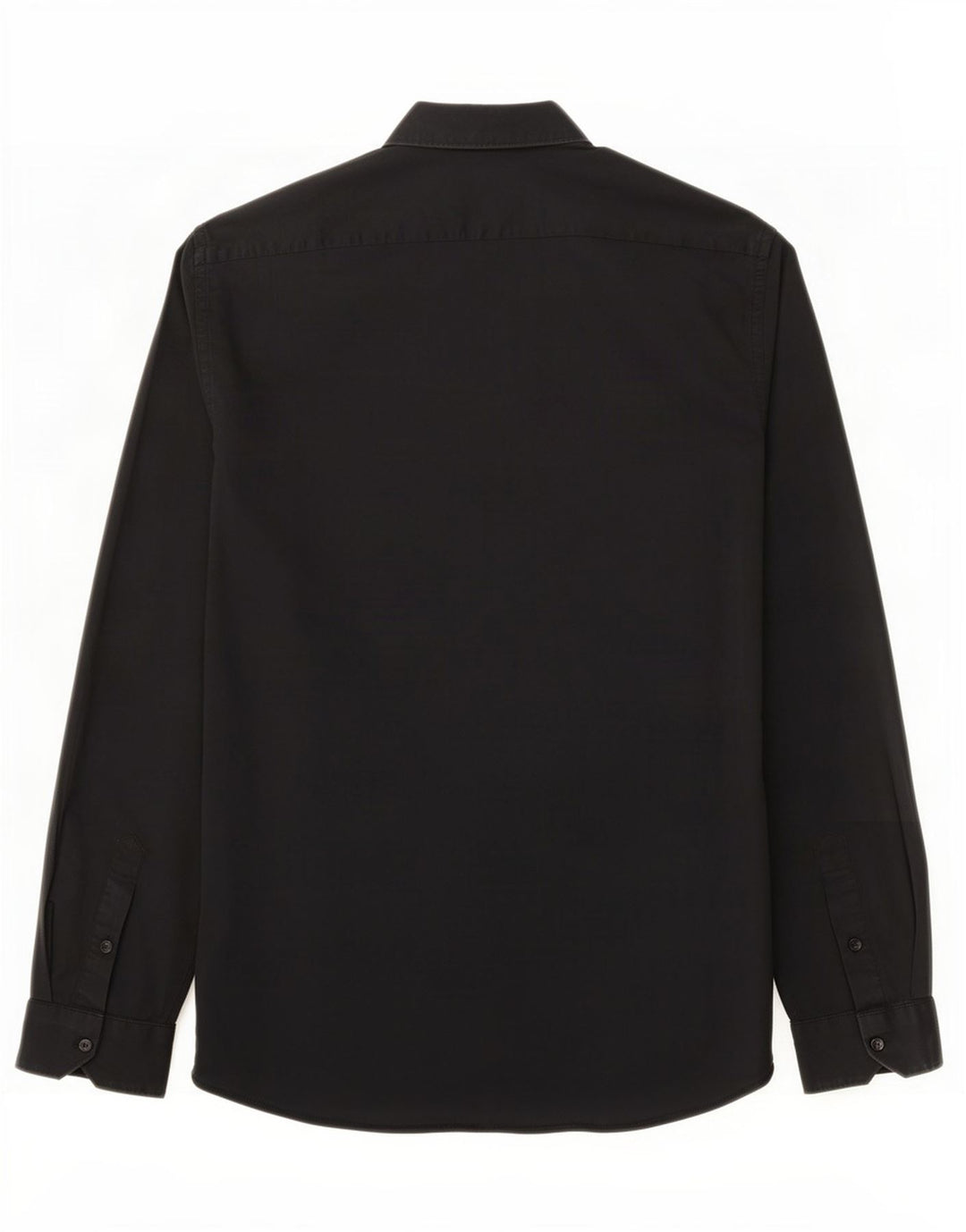 Zara Mens Super Slim Fit Shirt Large Black Cotton