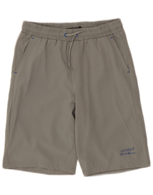 EDDIE BAUER Boys Swimming Shorts 10-11 Years Medium Grey Polyester