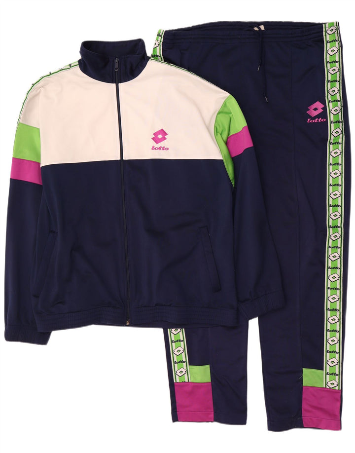 Lotto Mens Full Tracksuit XL  Navy Blue Colourblock