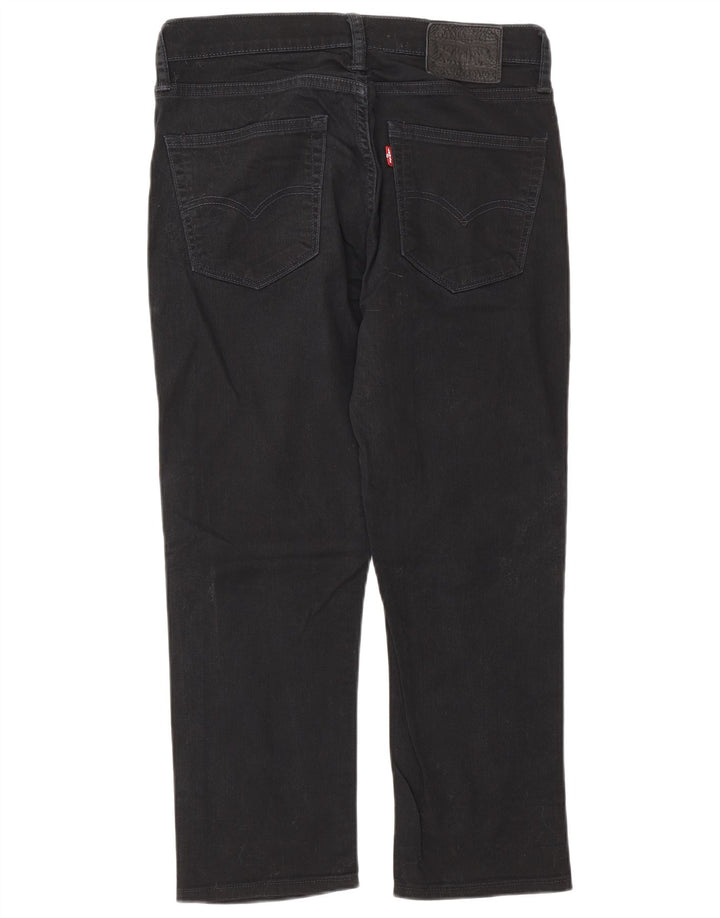 Levi's Mens Cropped Straight Jeans W31 L25 Black Cotton