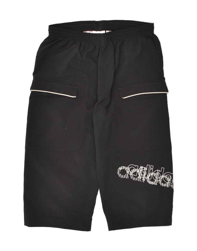 ADIDAS Mens Graphic Sport Shorts Medium Black Polyester | Vintage Adidas | Thrift | Second-Hand Adidas | Used Clothing | Messina Hembry 