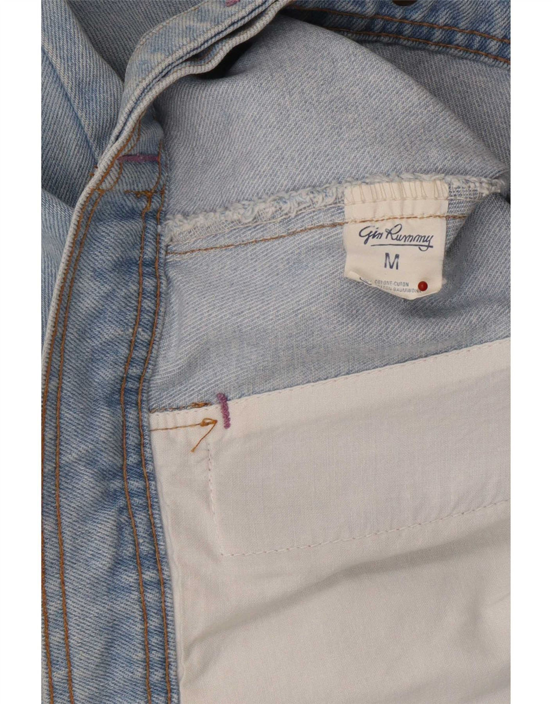 Vintage Womens Denim Jacket UK 14 Medium Blue Cotton