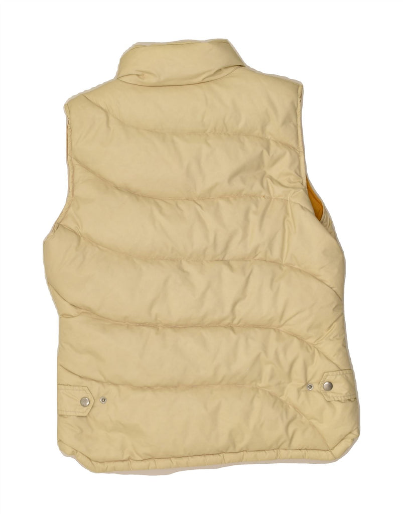 ONLY Womens Padded Gilet UK 14 Medium Beige Nylon | Vintage Only | Thrift | Second-Hand Only | Used Clothing | Messina Hembry 