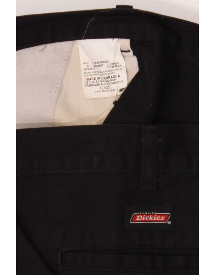 Dickies Mens Straight Chino Trousers W42 L32 Black Polyester