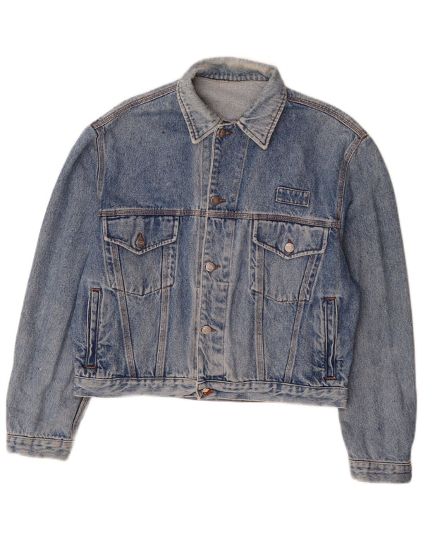 Enrico Coveri Mens Denim Jacket UK 40 Large Blue Cotton