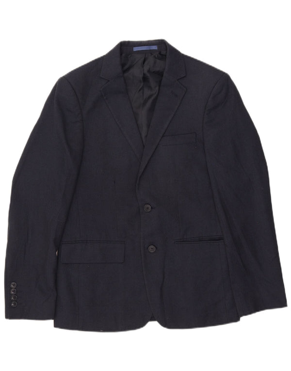 Marks & Spencer Mens 2 Button Slim Fit Blazer Jacket UK 36 Small Navy Blue